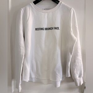 Resting Brunch Face cropped sweater